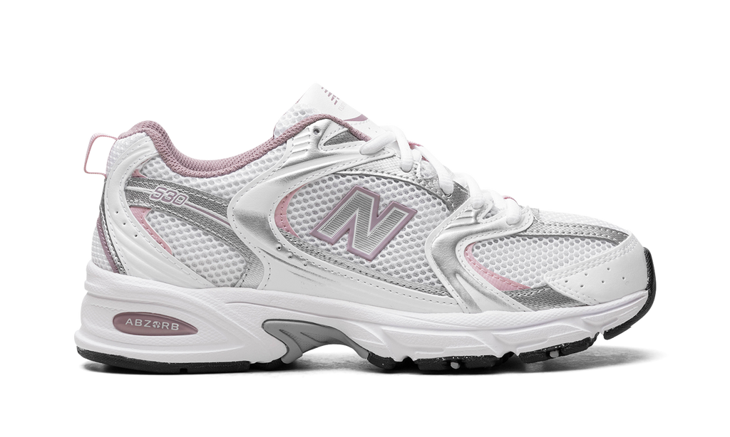 New Balance 530 "White/Silver Metallic/Ice Wine/Mid Century Pin" Sneakers